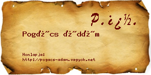 Pogács Ádám névjegykártya